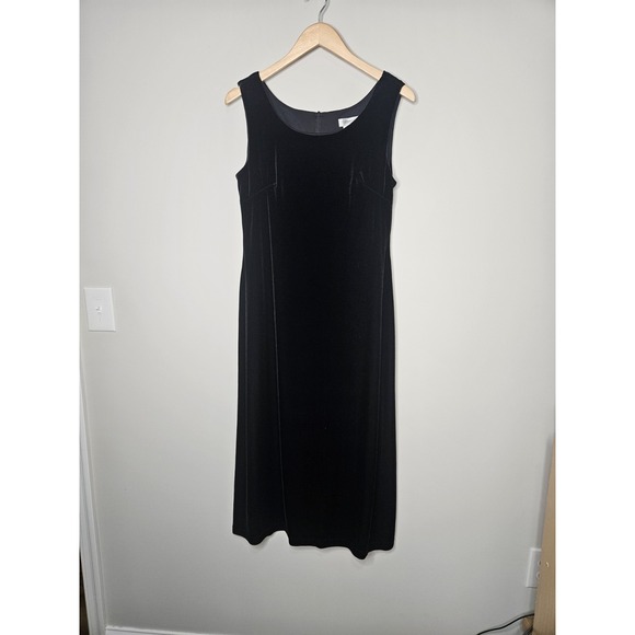 Coldwater Creek Dresses & Skirts - Coldwater Creek Dress 10P Black Velvet Elegant Whimsigoth Dark Romantic Witchy